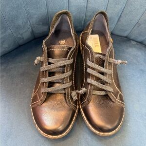 Jungla Black Leather Lace-Up Shoes EU 36